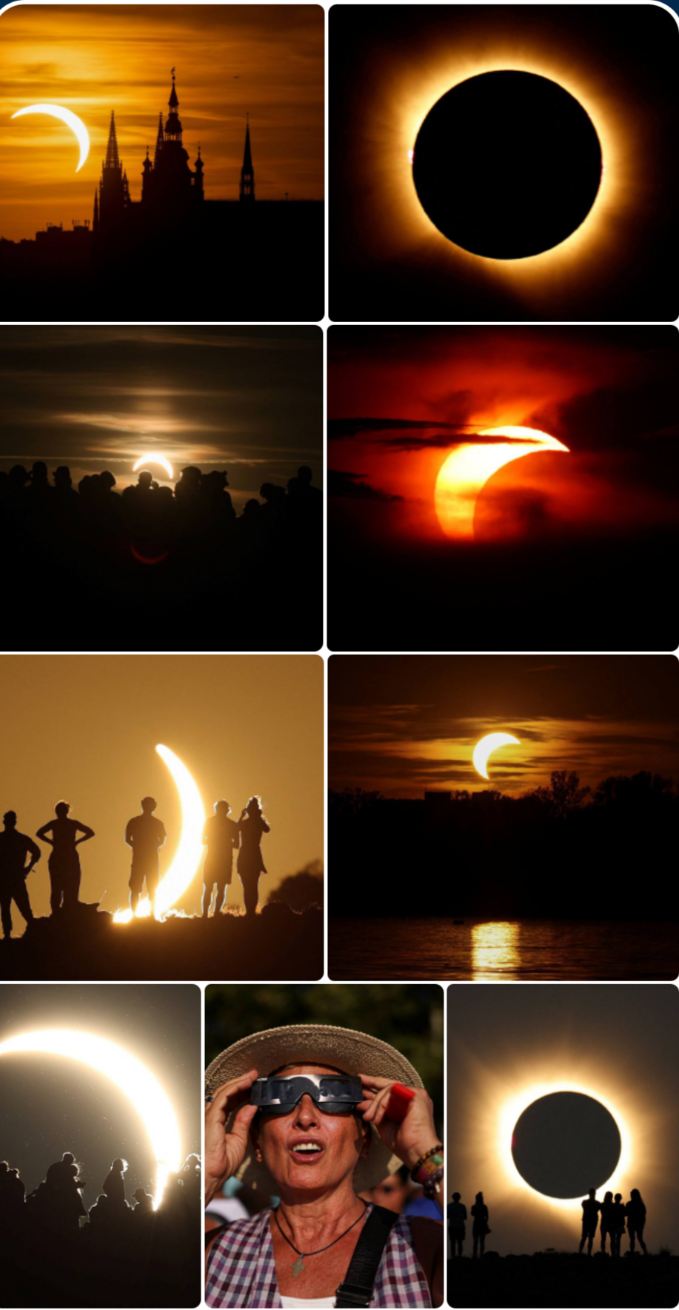 EL DÍA SE HIZO NOCHE: ECLIPSE SOLAR TOTAL SORPRENDE A ESPAÑA Y PARTE DE EUROPA.